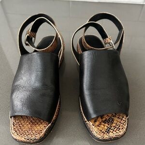 Rachel Comey Black Leather Bower Sandals Size 8